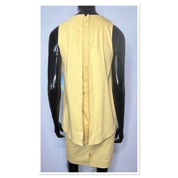 Antonio Melani Julia Dress Yellow Linen Blend Lagenlook Layered-Look Size 2 NWT - Picture 5 of 11